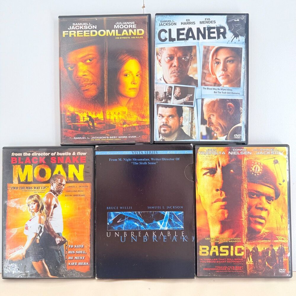 Unbreakable Samuel L Jackson DVD Lot 5 Thriller